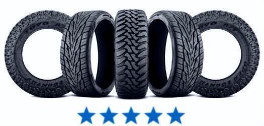 Five Star Rating with Tire Lineup 