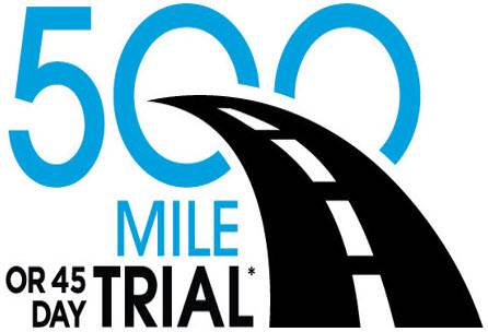 500 Mile/45 Day Trial Logo